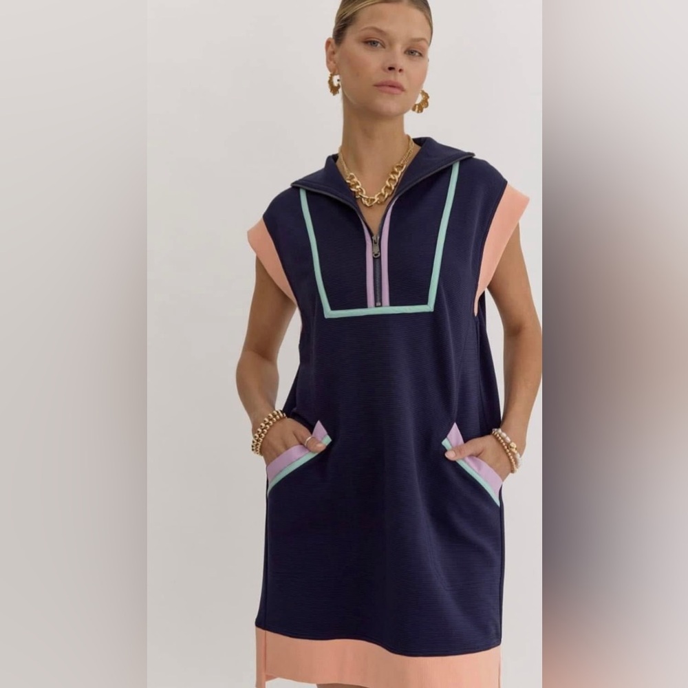 Cute Sporty Navy Dress